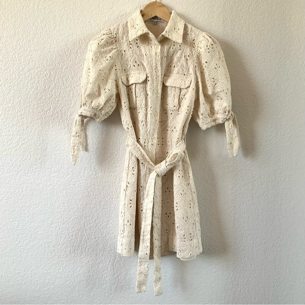 En Saison Cream Midi Dress